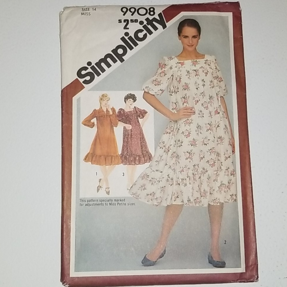 Vintage uncut Pull over dress pattern